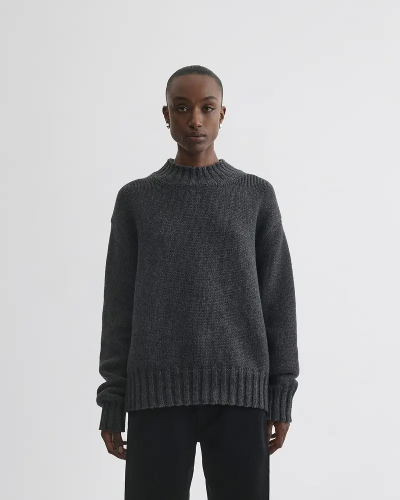 Crewneck Jumper | Grey Cashmere