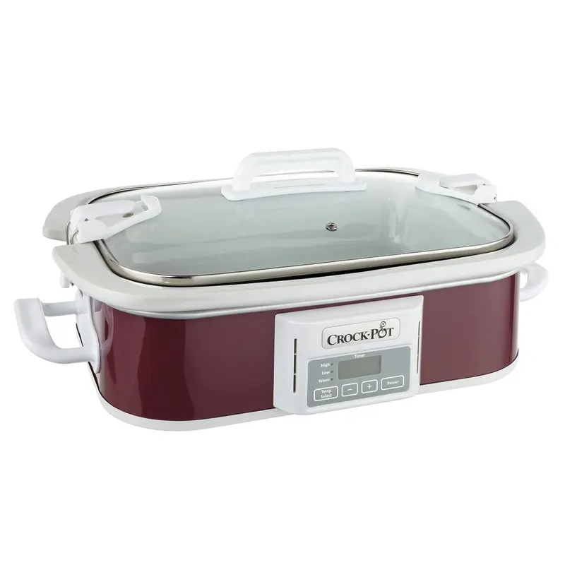 Crock-Pot 3.5-Quart Digital Slow Cooker with Locking Lid for Safe Transport and Effortless Meal Prep