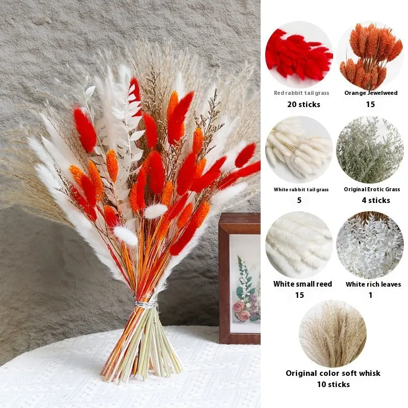 Curated Dried Flower Bouquet – Rustic-Inspired Arrangement for Mantels, Shelves, and Ceremony Backdrops