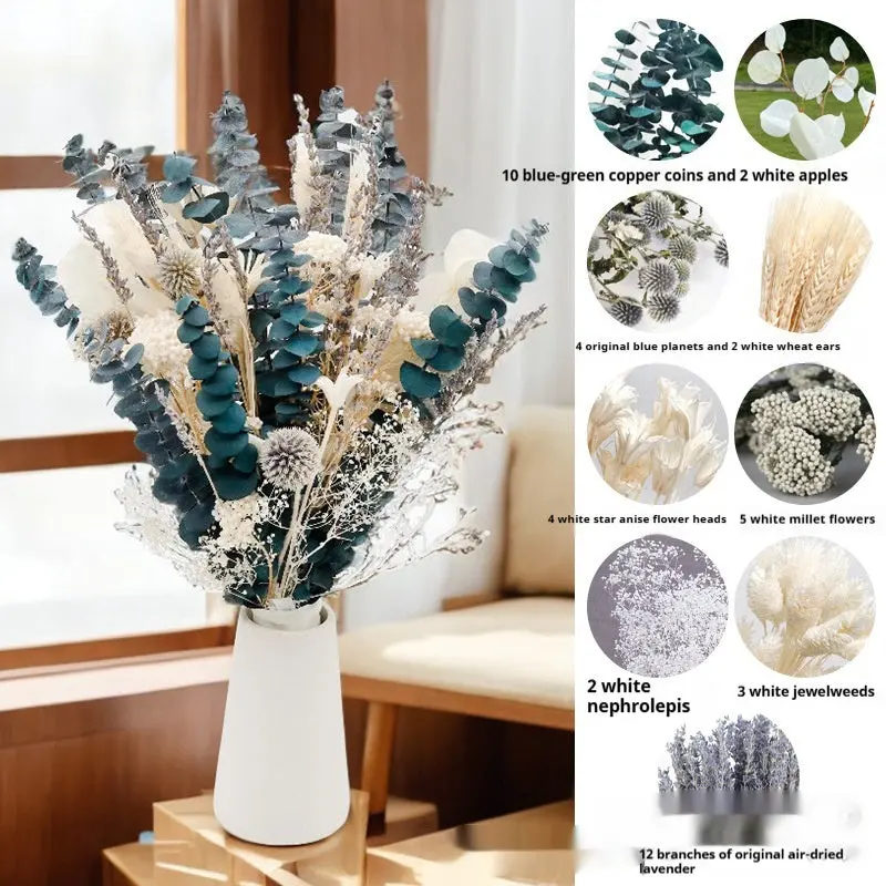Curated Dried Flower Bouquet – Rustic-Inspired Arrangement for Mantels, Shelves, and Ceremony Backdrops