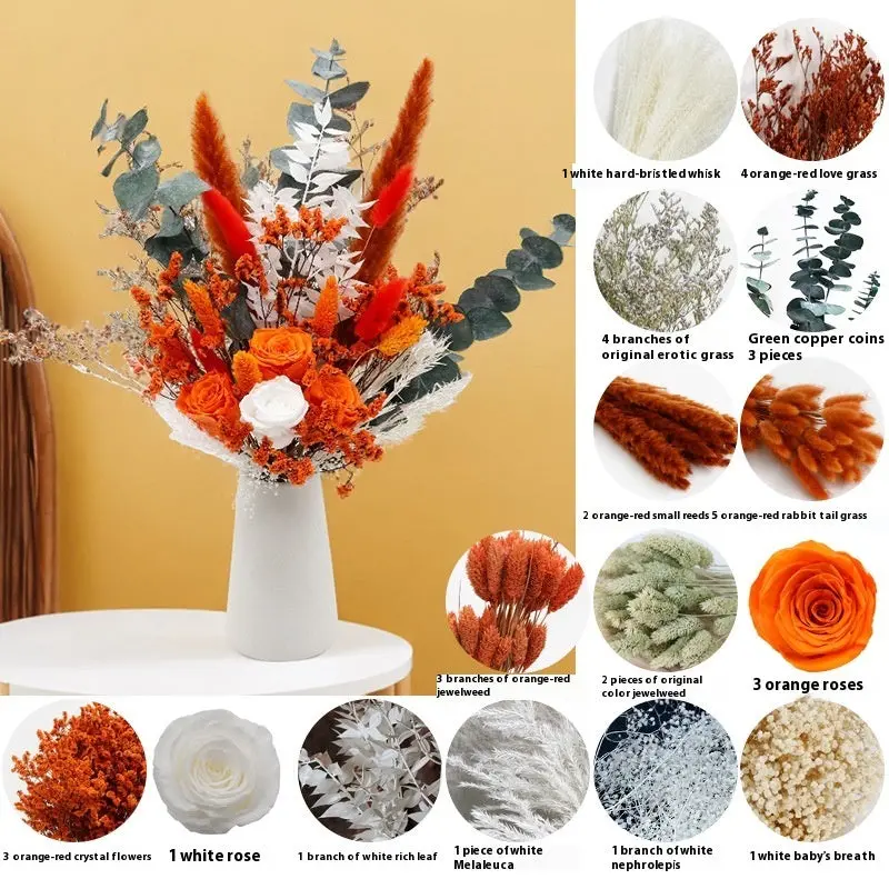 Curated Dried Flower Bouquet – Rustic-Inspired Arrangement for Mantels, Shelves, and Ceremony Backdrops 2