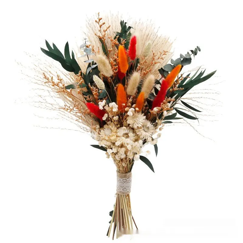 Curated Dried Flower Bouquet – Rustic-Inspired Arrangement for Mantels, Shelves, and Ceremony Backdrops