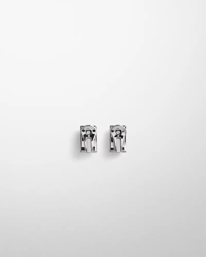 Curved Sterling Silver Hallmark Earrings With Dual Fastening 2