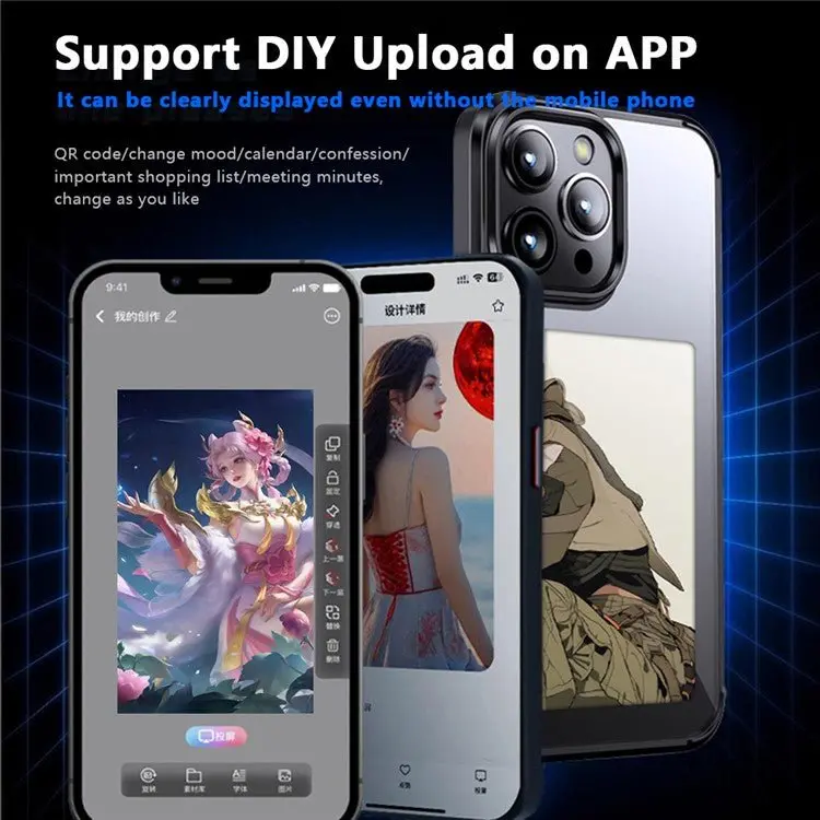 Customizable E-Ink Display iPhone Protective Case