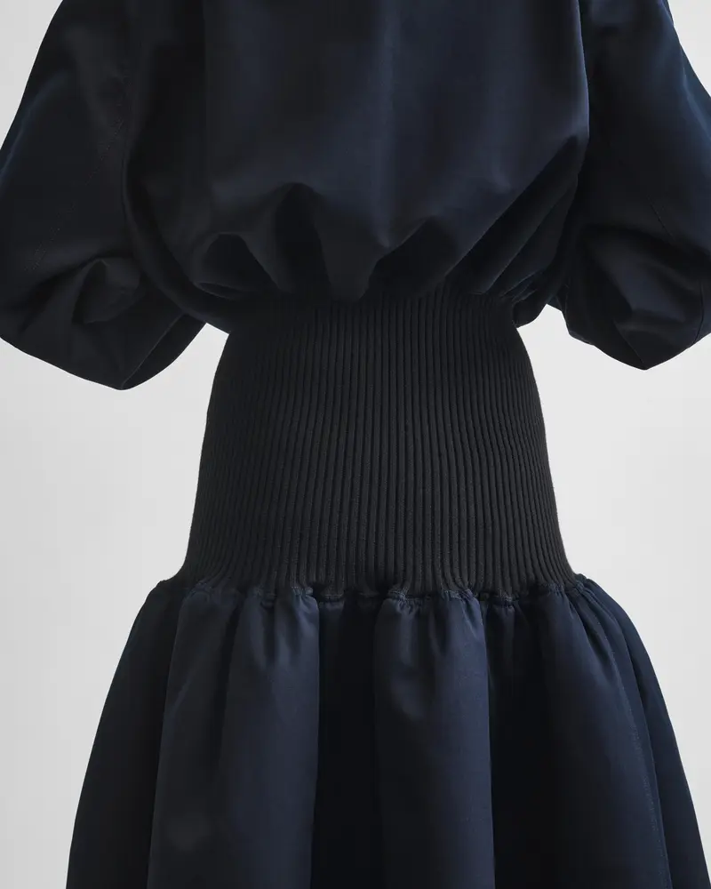 Dark Navy Elastic Kick Coat
