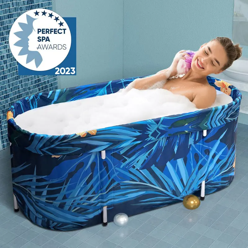 De-Stress Extra-Large Collapsible Soaking Tub – Lightweight, Space-Efficient Adult Bath Solution