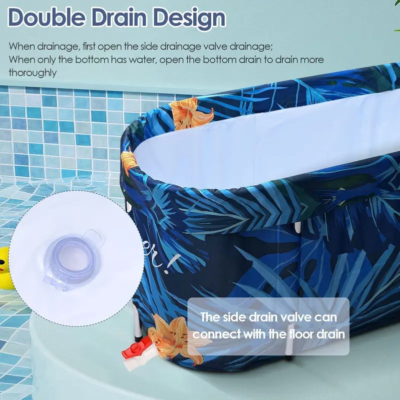 De-Stress Extra-Large Collapsible Soaking Tub – Lightweight, Space-Efficient Adult Bath Solution