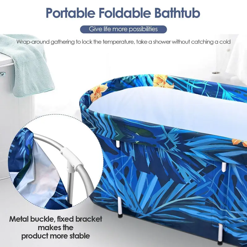 De-Stress Extra-Large Collapsible Soaking Tub – Lightweight, Space-Efficient Adult Bath Solution