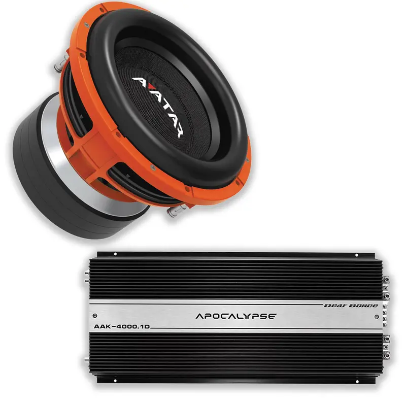 Deaf Bonce STU-1246D2 Subwoofer & Monoblock Amp Bundle — 12-Inch 2-Ohm Audio Package