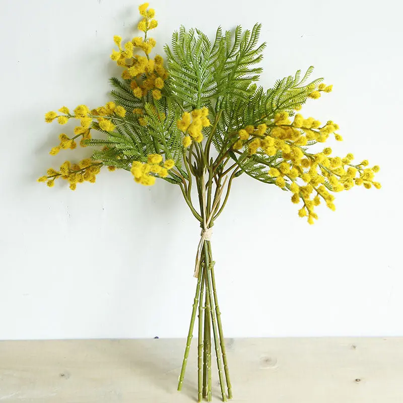 Delicate Acacia Silk Stem – Slender Branch Ideal for Minimalist Vases and Modern Table Settings
