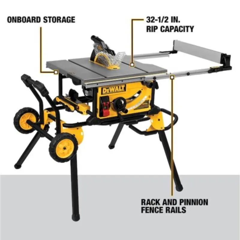 DEWALT DWE7491RS 15-Amp 10-Inch Job Site Table Saw with Rolling Stand
