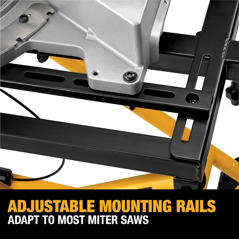 DEWALT DWX726 Heavy-Duty Mobile Miter Saw Stand – Adjustable, Portable Support System in Yellow