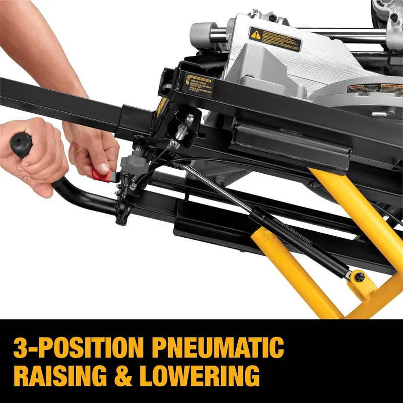 DEWALT DWX726 Heavy-Duty Mobile Miter Saw Stand – Adjustable, Portable Support System in Yellow