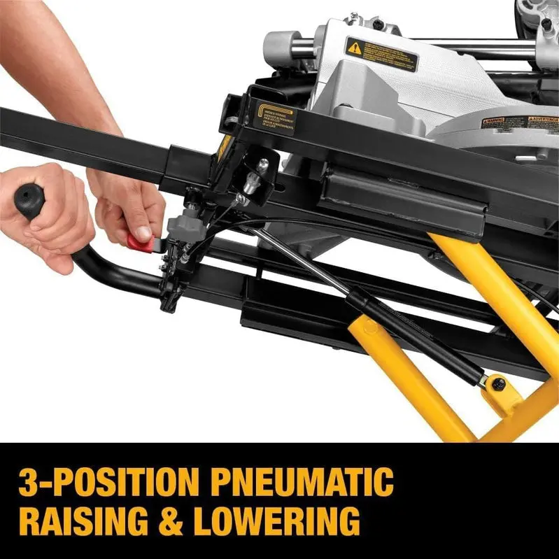DEWALT DWX726 Rolling Miter Saw Stand – Adjustable Height, Locking Wheels, and Stable Support for Precision Cutting