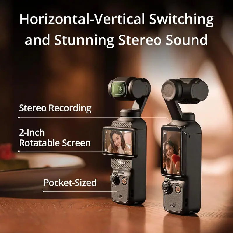 DJI Osmo Pocket 3 Creator Combo – 4K/120fps Vlog Camera Featuring Advanced Gimbal Stabilization and External Mic Support