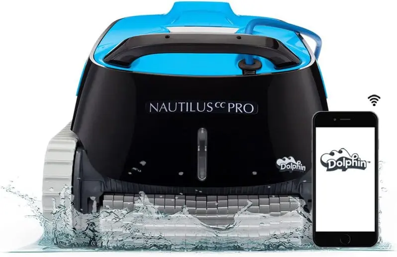 Dolphin Nautilus CC Robotic Vacuum – Wall-Climbing Pool Cleaner with Waterline Scrubbing, Ideal for Pools up to 33 Feet