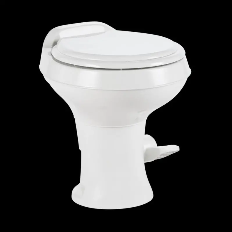 Dometic 300 Series RV Toilet – Standard-Height, Heavy-Duty White Plastic Model 302300071