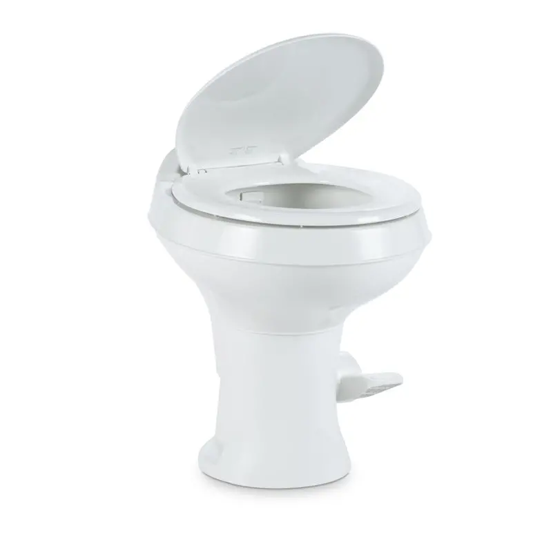 Dometic 300 Series RV Toilet – Standard-Height, Heavy-Duty White Plastic Model 302300071