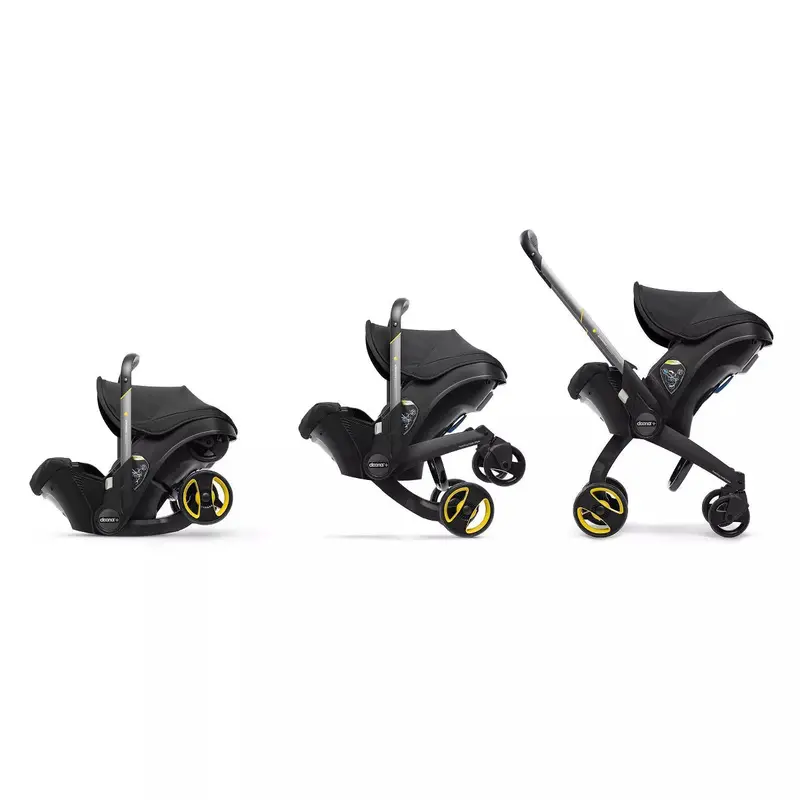 Doona Nitro Black Infant Car Seat and Stroller Combo – FAA and TÜV Certified with 5-Point Harness and Anti-Rebound Bar