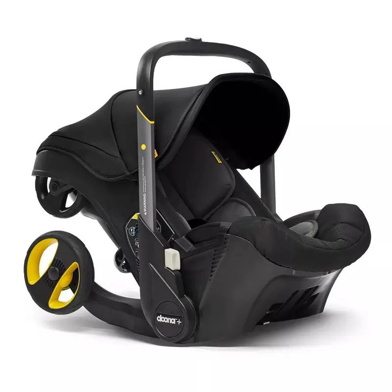Doona Nitro Black Infant Car Seat and Stroller Combo – FAA and TÜV Certified with 5-Point Harness and Anti-Rebound Bar