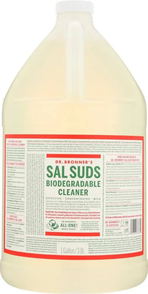 Dr. Bronner’s Sal Suds Biodegradable All-Purpose Cleaner – 128 Fl Oz Concentrate