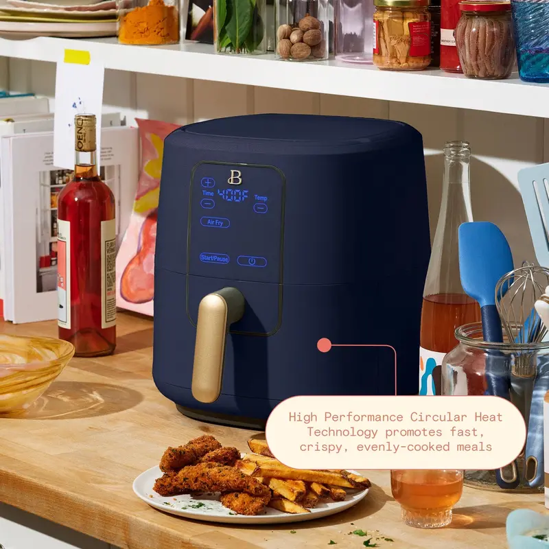Drew Barrymore Starry Night 6-Quart Air Fryer with Touchscreen Controls and TurboCrisp Technology in Soft Blue 2