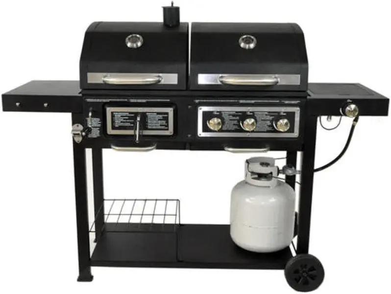 Dual-Fuel Hybrid Grill – Switch Seamlessly Between Propane and Charcoal for Flexible Outdoor Cooking