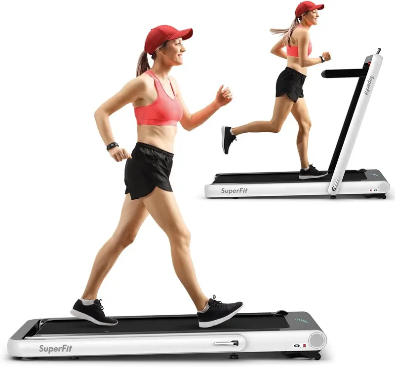 Dual-Function Under-Desk Folding Treadmill – 4.75HP Motor with App Compatibility and Compact Design