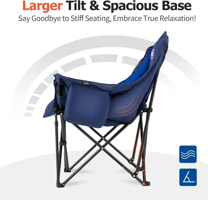Dual-Seat Folding Lawn Sofa — Oversized, Heavy-Duty 2-Person Outdoor Loveseat
