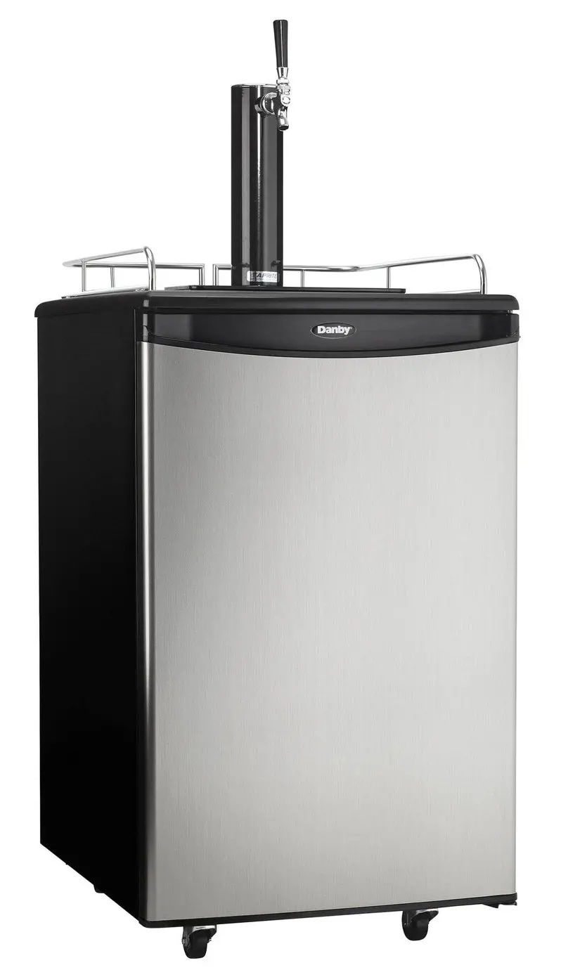 Dual-Tap Freestanding Kegerator – 5.4 Cu. Ft. Stainless Steel Beer Dispenser with Digital Temperature Control