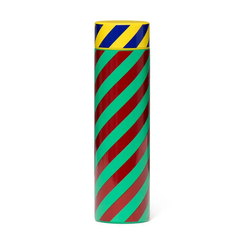 Dusen Dusen Insulated Thermal Bottle with Bold Stripe Pattern