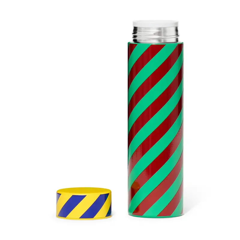Dusen Dusen Insulated Thermal Bottle with Bold Stripe Pattern