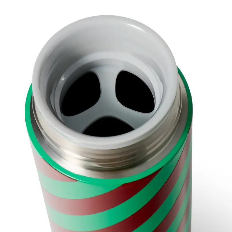 Dusen Dusen Insulated Thermal Bottle with Bold Stripe Pattern