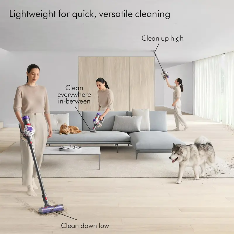 Dyson V8 Absolute Cordless Vacuum Cleaner — Bagless HEPA Filtration, 40-Minute Runtime, Multi-Surface Cleaning