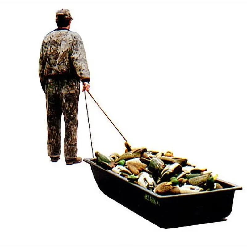 Eagle Claw Shappell Poly Jet Sled – 66-Inch Heavy-Duty Hunting Cart in Black (Extra-Large)