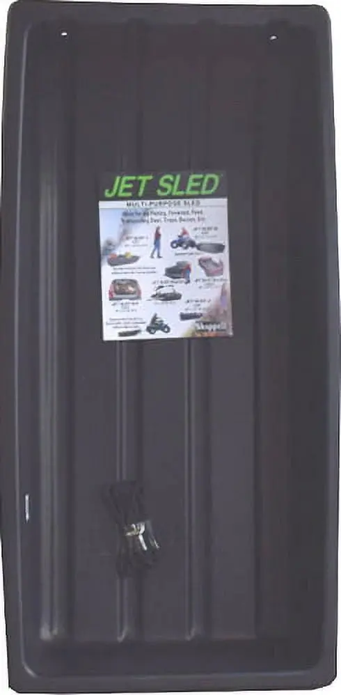 Eagle Claw Shappell Poly Jet Sled – 66-Inch Heavy-Duty Hunting Cart in Black (Extra-Large)