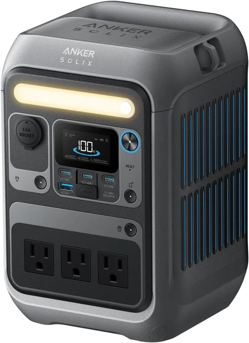 EcoFlow Solix C300 Compact Power Station – 288Wh LiFePO4 Battery, Lightweight Off-Grid Energy Solution
