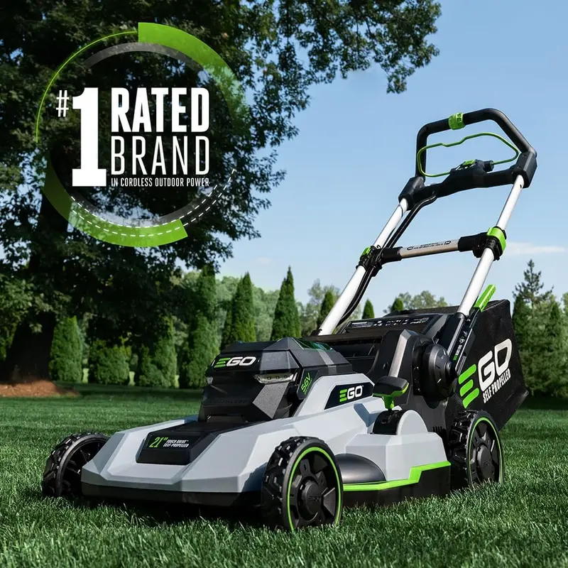 EGO Power+ LM2102SP-A 21-Inch Cordless Self-Propelled Lawn Mower – 56V Dual-Battery Kit with Fast Charger