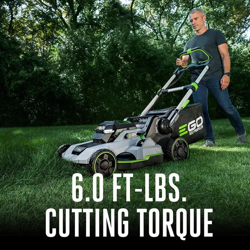 EGO Power+ LM2102SP-A 21-Inch Cordless Self-Propelled Lawn Mower – 56V Dual-Battery Kit with Fast Charger