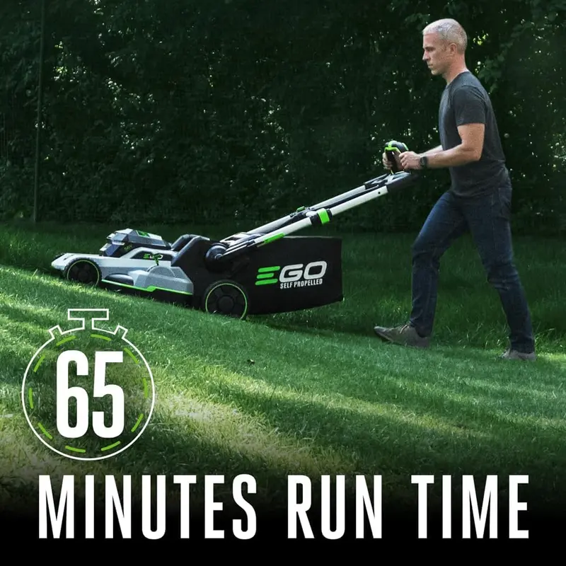 EGO Power+ LM2102SP-A 21-Inch Cordless Self-Propelled Lawn Mower – 56V Dual-Battery Kit with Fast Charger