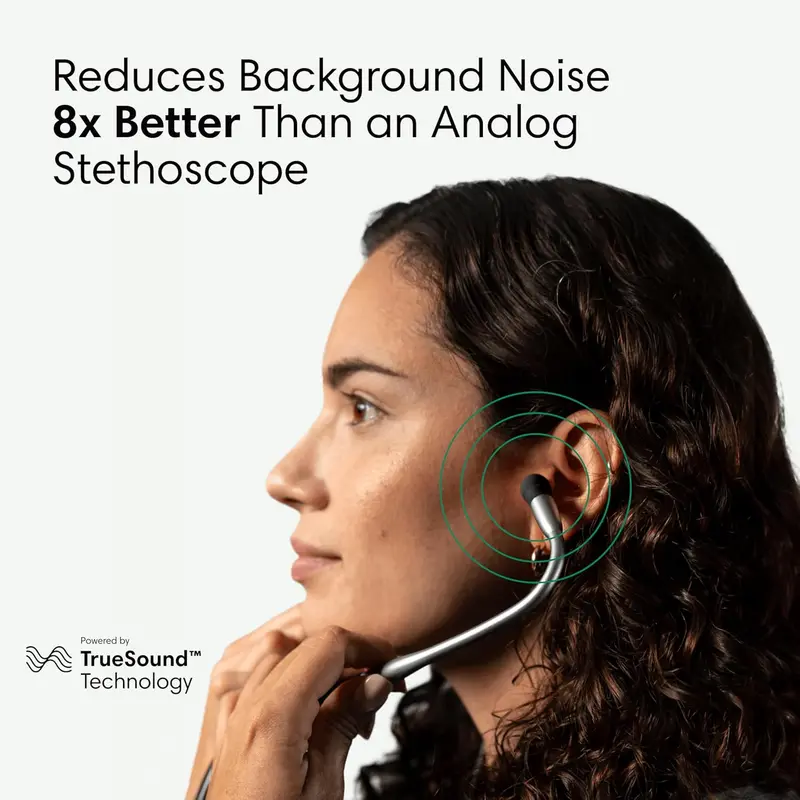 Eko Bluetooth Digital Stethoscope – Wireless Audio + 3-Lead ECG with High-Resolution Diagnostic Display