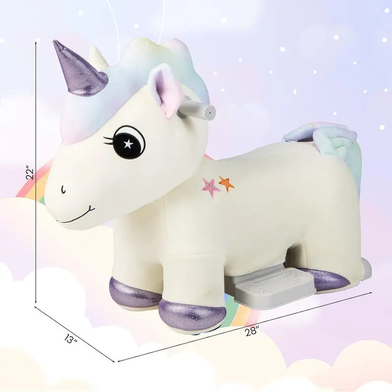 Electric 6V Unicorn Ride-On Toy – Battery-Powered Animal Vehicle for Young Riders