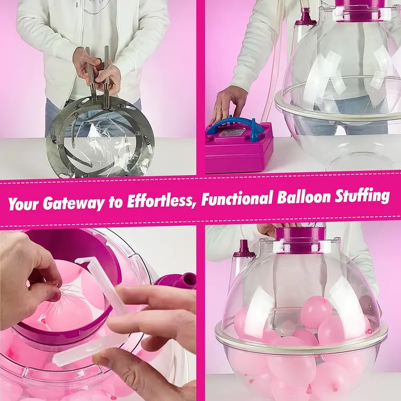 Electric Balloon Stuffing Kit – Automated Air Pump System with Expander Tools and Event Decoration Accessories