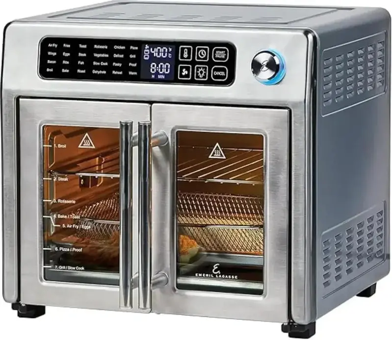 Emeril Lagasse French-Door Air Fryer Toaster Oven – 26-Quart Convection Oven with Stainless Steel Finish
