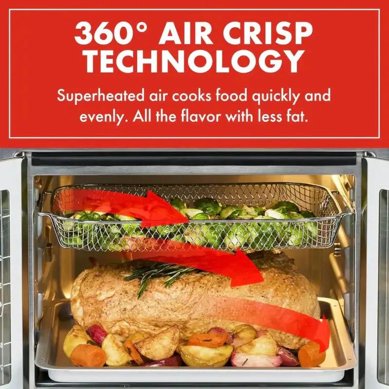 Emeril Lagasse French-Door Air Fryer Toaster Oven – 26-Quart Convection Oven with Stainless Steel Finish