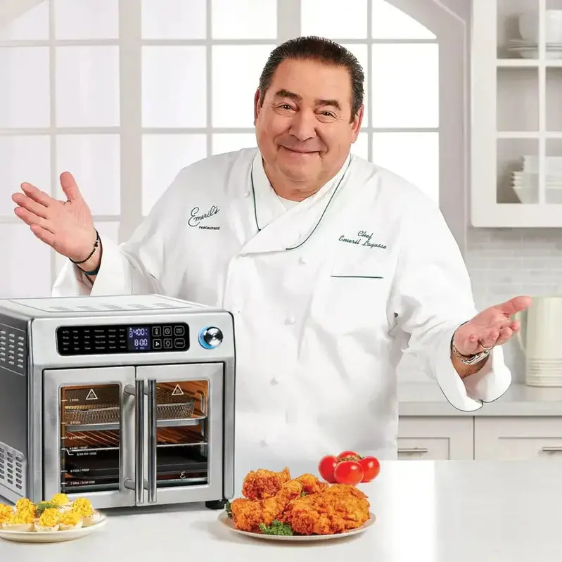 Emeril Lagasse French-Door Air Fryer Toaster Oven – 26-Quart Convection Oven with Stainless Steel Finish