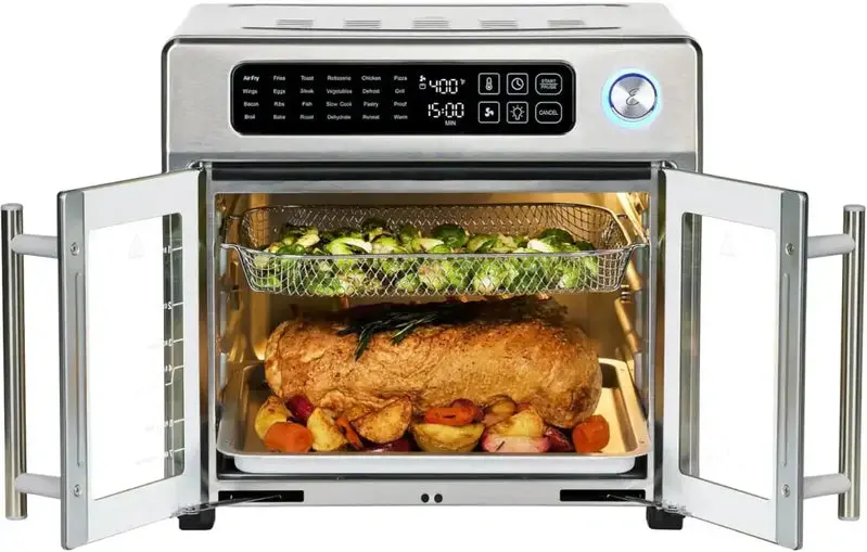 Emeril Lagasse French-Door Air Fryer Toaster Oven – 26-Quart Convection Oven with Stainless Steel Finish