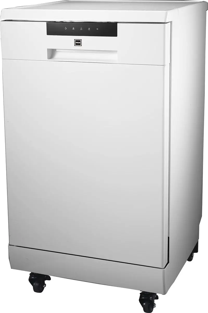 Energy-Efficient 18-Inch Portable Dishwasher – White Countertop Model, 8-Setting Load Capacity
