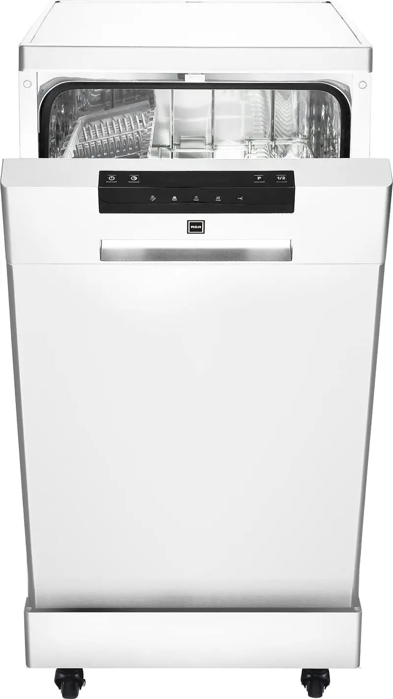 Energy-Efficient 18-Inch Portable Dishwasher – White Countertop Model, 8-Setting Load Capacity