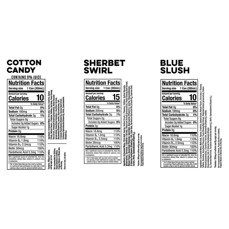 Energy Slush Assorted Variety Pack – 12 fl oz Cans, 18-Count Mix 2